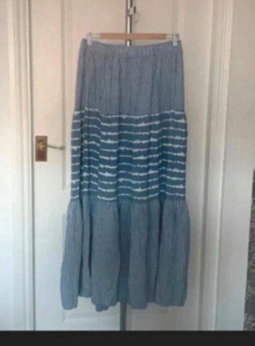 Blue white maxi skirt one - ,,