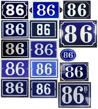 Old blue French house number