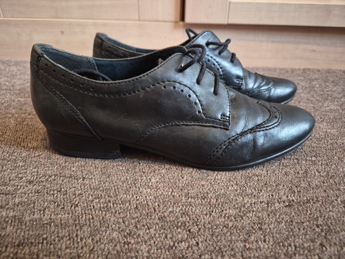 Tamaris black leather lace - leather,