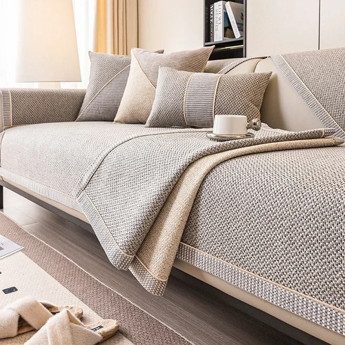Woven cotton linen sofa - woven,