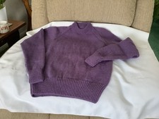 Hand knitted crew neck jumper