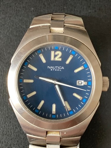 Nautica gents blue - dial, date