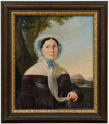 Biedermeier period 1832 oil - biedermeier,