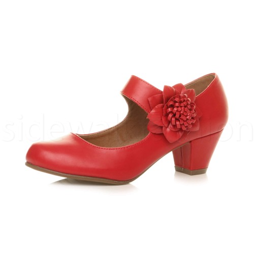 Womens ladies mid block heel