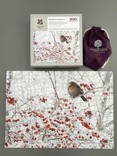 Wentworth Wooden Jigsaw Puzzle 500 Pieces - Blackbird In Crab Apple Tree