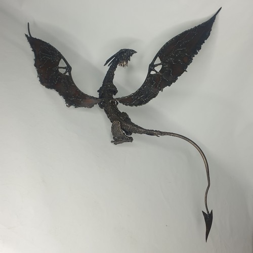 Large scrap metal dragon - 19",