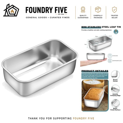 1lb stainless steel mini loaf - 1lb,