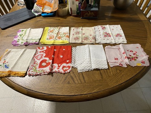 Vintage ladies handkerchiefs - vintage,