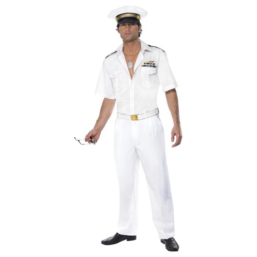 Top gun mens captain costume - top,