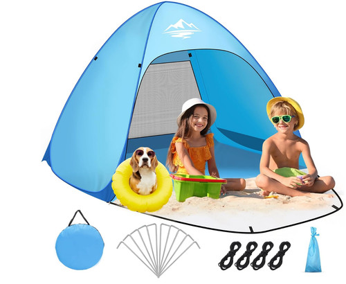 Beach tent pop - pop-up, blue