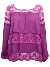 Magenta Lacy Layered On/Off