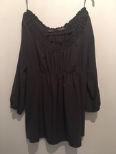 GREY BARDOT TOP XS ZARA GYPSY