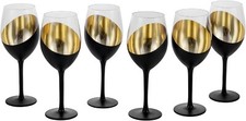 Black and Gold Wine Glasses