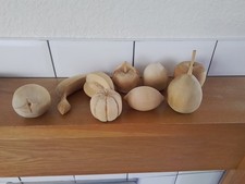 Collection Of 9 Hand Carved Wooden Fruits