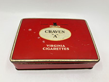 Vintage Craven "A" Virginia Cork Tipped Black Cat Cigarettes Tin