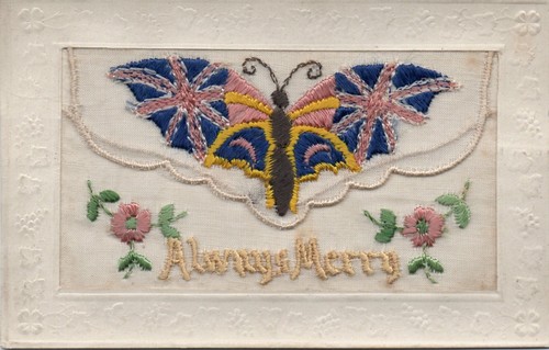Ww1 enbroidered patriotic silk - patriotic,