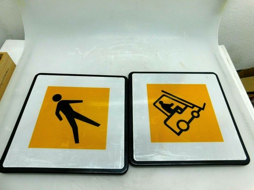 Warning sign forklift traffic - warning,