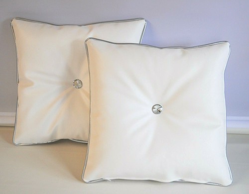White faux leather pads - 2,