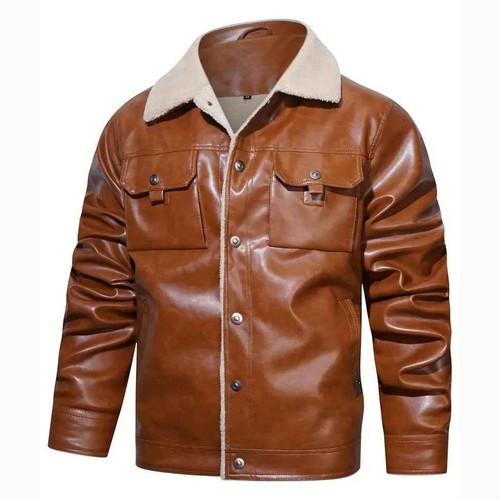 Men brown leather sherpa - men's,