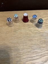 5 Glass Milliefiore Thimbles