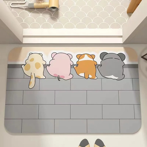Cartoon bathroom soft mud - bathroom,