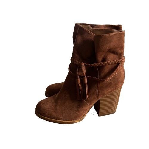 Ladies size ankle - boots, rust