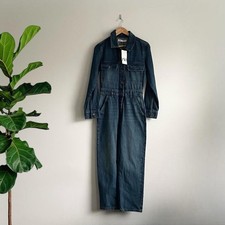 Zara Navy Blue Denim Jumpsuit