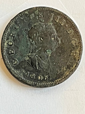 1806 King George III Half - Penny Coin Copper