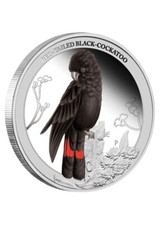 2013 Red-Tailed Black Cockatoo 1/2oz Silver Proof Coin Perth Mint Australia