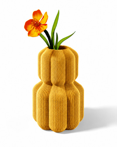 Modern ribbed flower - modern, vase