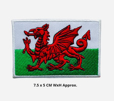 Welsh Dragon Cymru Flag Patch Embroidered Iron On/Sew on Patch Badge JacketN-759