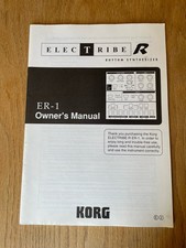 Korg Electribe ER-1 Drum Machine Original Owner's Manual