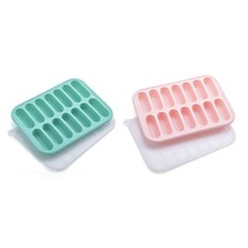 Silicone Ice Cubes Tray 14 Piece Flexible Mould For Sausage Chocolate Making
