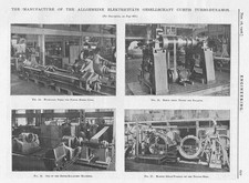 1906 2x Engineer Prints - Steam Turbine of Allgemeine Electricitats-Gesellschaft