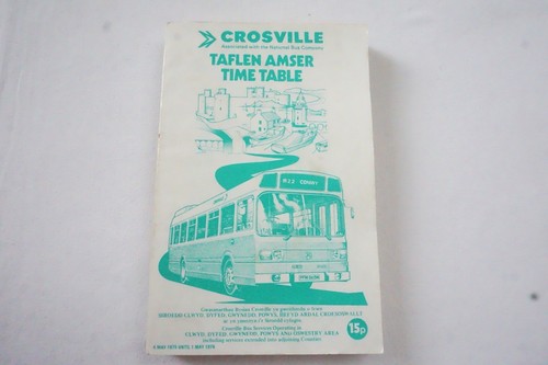 1975 crosville bus timetable - crosville,