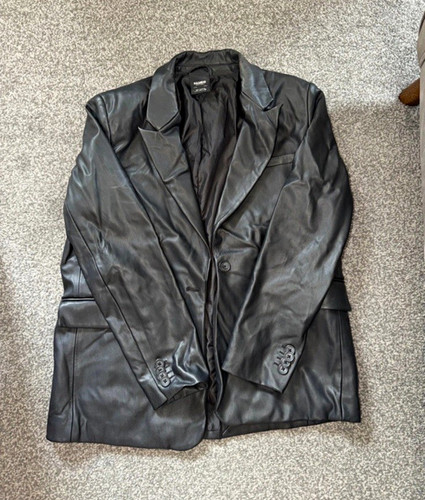 Pull bear black faux leather - pull&bear,