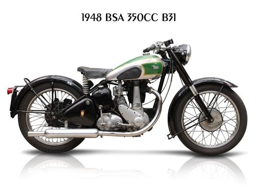 1948 bsa 350cc - b31, motorcycle