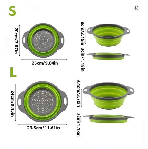 Collapsible silicone colander - silicone,