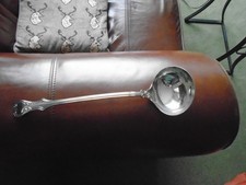 Large Vintage Silver Plated Soup Punch Stew Ladle