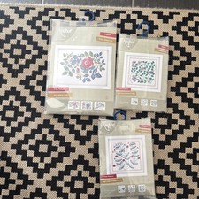 3 x anchor cross stitch kit