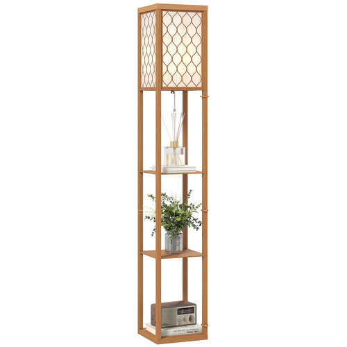 Floor lamp with - with, shelves