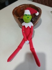 Grinch elf plush doll - plush, red