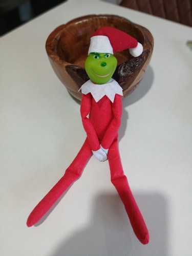 Grinch elf plush - grinch, red