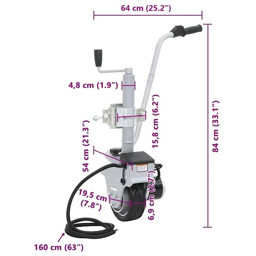 Vidaxl motorised jockey wheel - motorised,