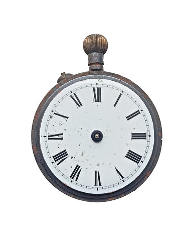 Antique gents gunmetal pocket - gunmetal,