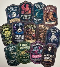 Potion Bottle Labels Stickers