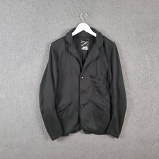 DENHAM Jacket Mens M Medium Black Sweat Blazer Chore Workwear Coat Sweatshirt