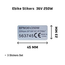 3x Motor Sticker Decal 36V