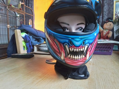Custom airbrushed motorcycle - custom,