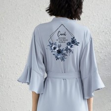 Bridal Robes, Personalised Bride Robe, Bridesmaid Robes, Dressing Gown,Ruffle